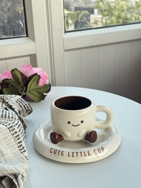 مع صحن Cute Little Cup