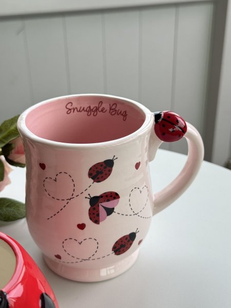 كوب دعسوقة لون زهري