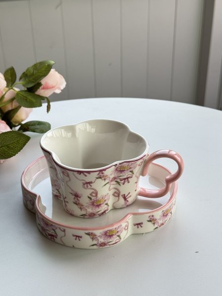 كوب بالون زهري مورد