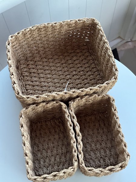 طقم سلات قش